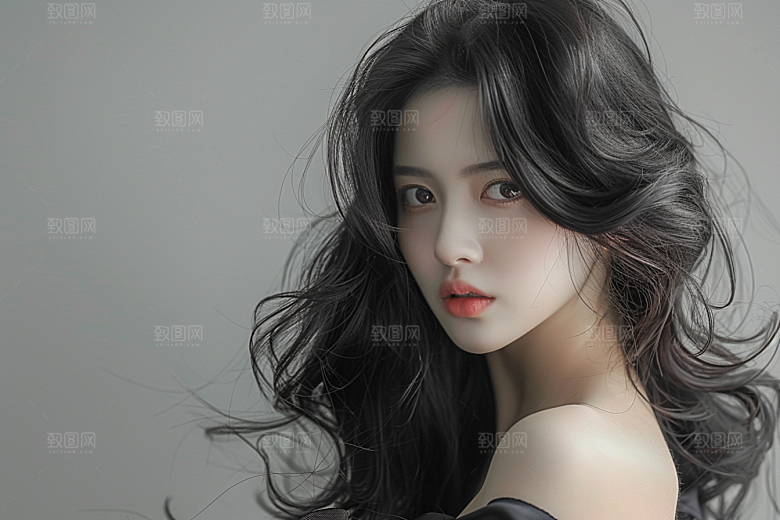 妆造发型肖像艺术发型摄影图