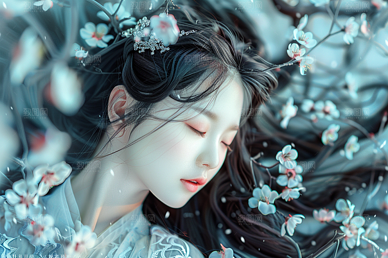 妆造发型写真艺术发型摄影图