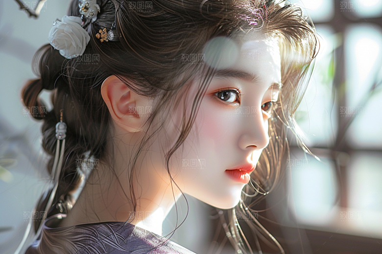 妆造发型写真艺术发型摄影图