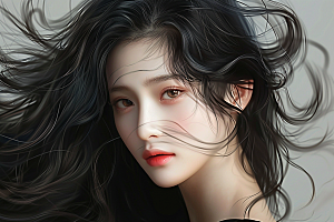 妆造发型艺术人物摄影图