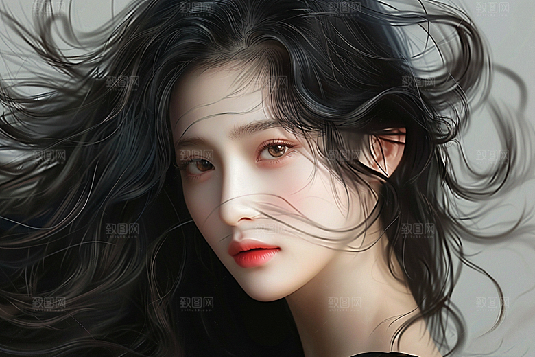妆造发型艺术人物摄影图