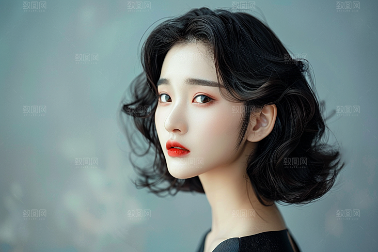 妆造发型美妆造型肖像摄影图