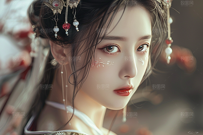 妆造发型彩妆唯美摄影图