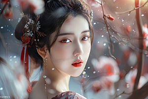妆造发型高清美妆摄影图