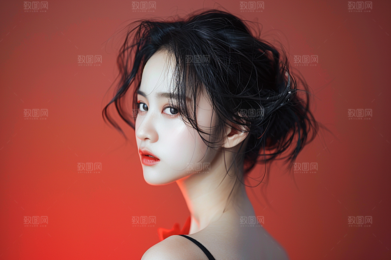 妆造发型彩妆人物摄影图