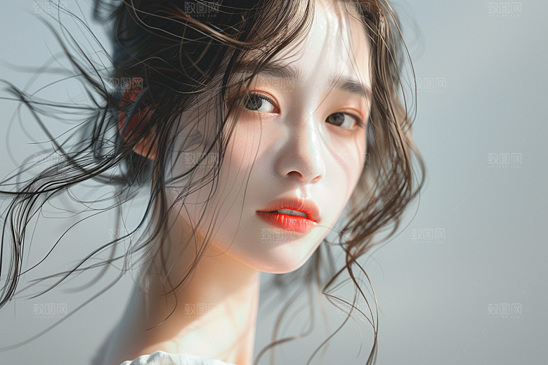 妆造发型写真艺术摄影图