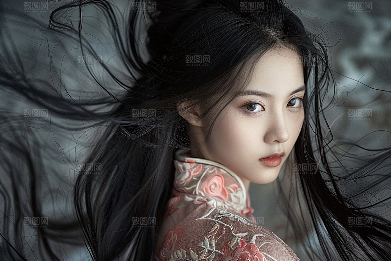 妆造发型高清彩妆摄影图