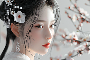 妆造发型写真美妆造型摄影图
