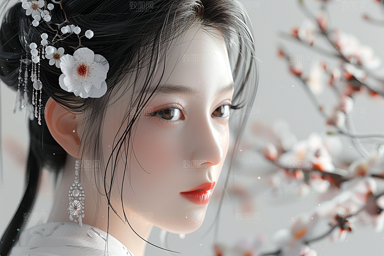 妆造发型写真美妆造型摄影图