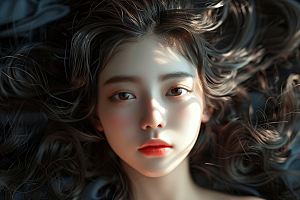妆造发型唯美高清摄影图