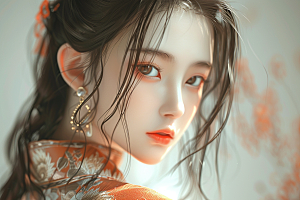 妆造发型艺术艺术发型摄影图