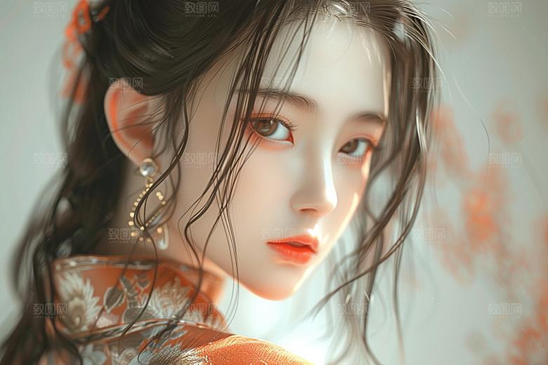 妆造发型艺术艺术发型摄影图