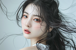 妆造发型艺术美妆摄影图