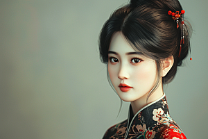 妆造发型写真美妆造型摄影图