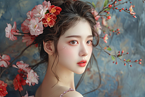 妆造发型彩妆人物摄影图