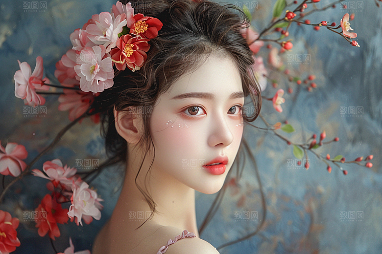 妆造发型彩妆人物摄影图