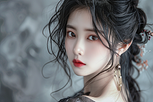 妆造发型高清唯美摄影图
