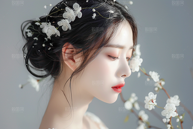 妆造发型美妆造型艺术摄影图
