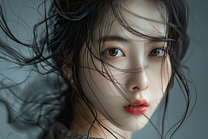 妆造发型美妆肖像摄影图