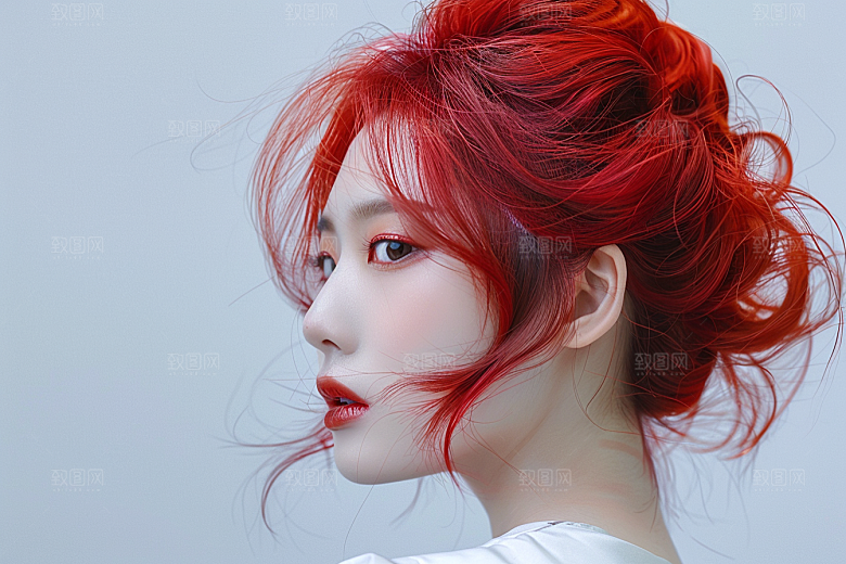 妆造发型肖像写真摄影图