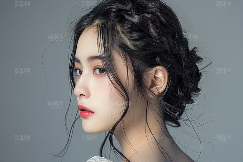 妆造发型艺术人物摄影图