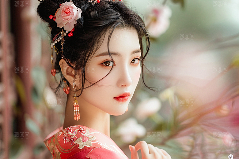妆造发型彩妆写真摄影图