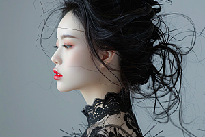 妆造发型彩妆唯美摄影图