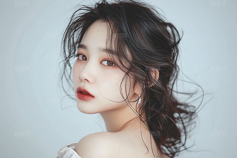 妆造发型美妆造型彩妆摄影图