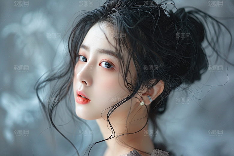 妆造发型写真肖像摄影图