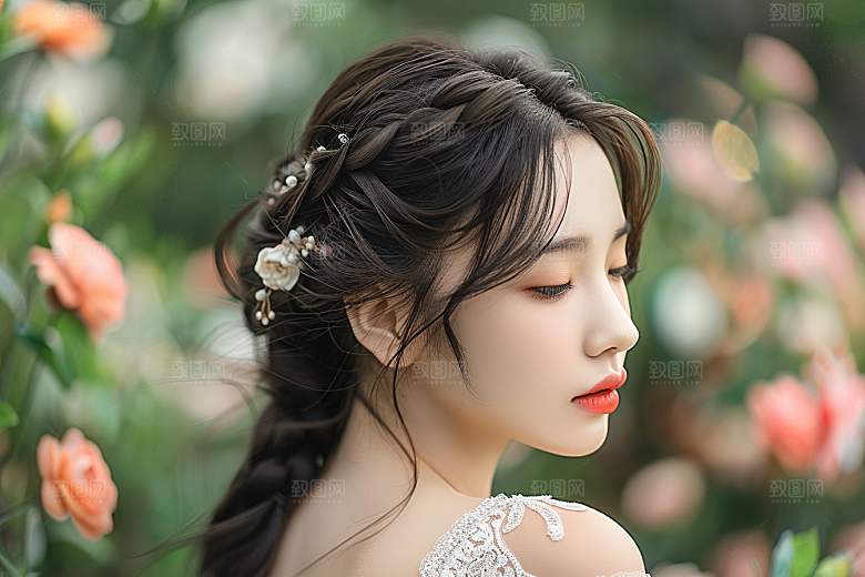 妆造发型美妆彩妆摄影图