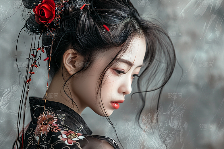 妆造发型写真人物摄影图