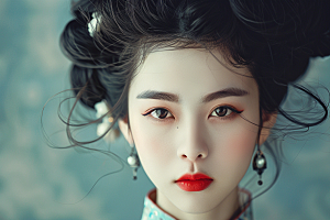 妆造发型艺术发型美妆造型摄影图