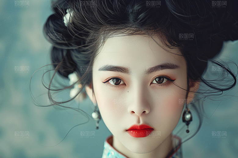 妆造发型艺术发型美妆造型摄影图
