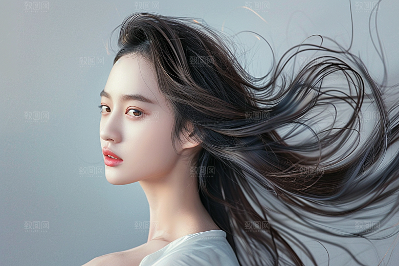 妆造发型高清肖像摄影图