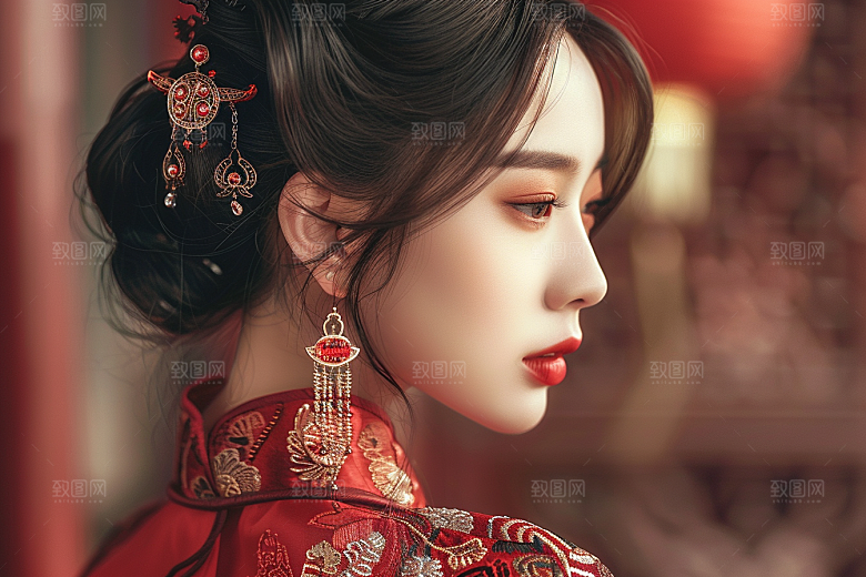 妆造发型写真肖像摄影图