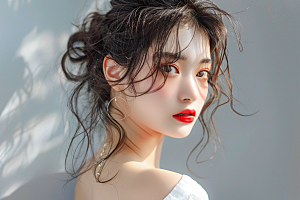 妆造发型彩妆美妆摄影图