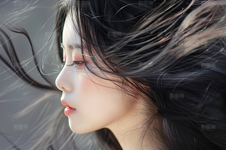 妆造发型艺术发型美妆摄影图