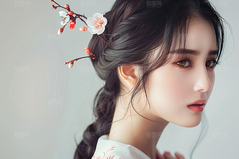 妆造发型肖像高清摄影图