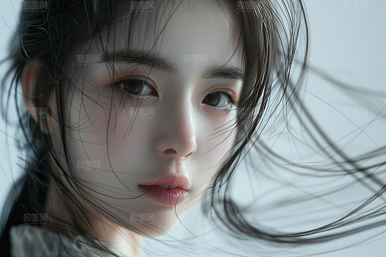 妆造发型艺术发型唯美摄影图