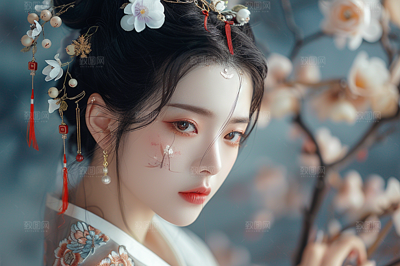 妆造发型写真高清摄影图