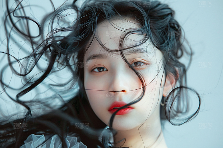 妆造发型唯美写真摄影图