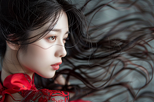妆造发型肖像写真摄影图