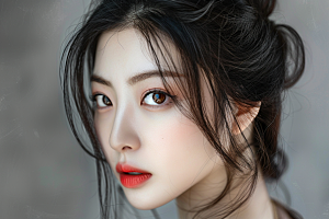 妆造发型艺术发型彩妆摄影图