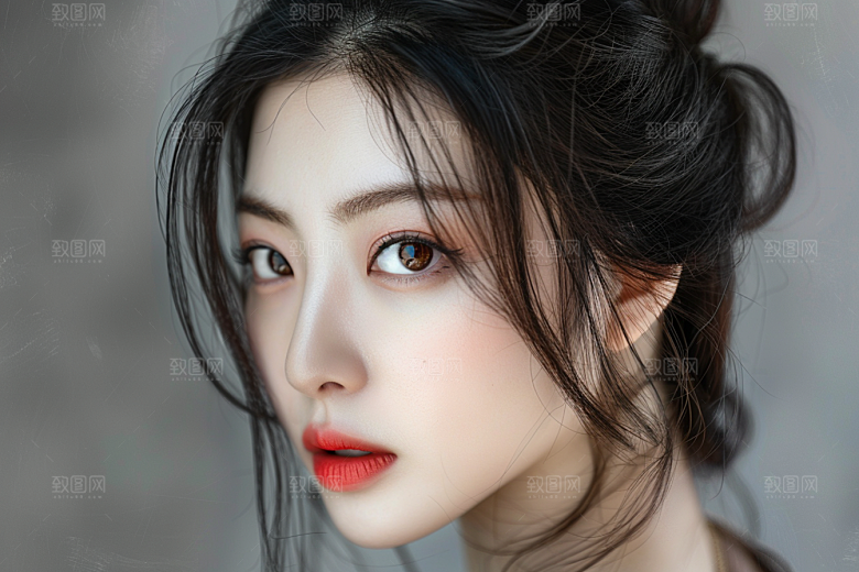 妆造发型艺术发型彩妆摄影图