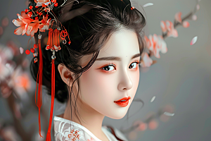 妆造发型高清彩妆摄影图