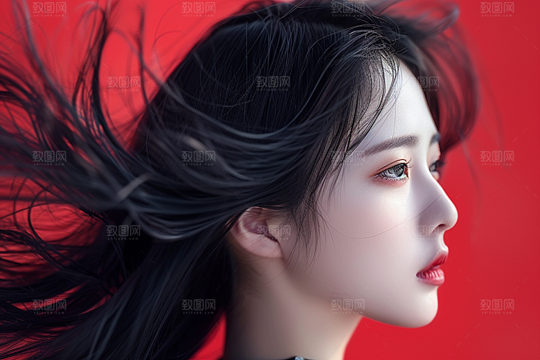妆造发型美妆造型高清摄影图