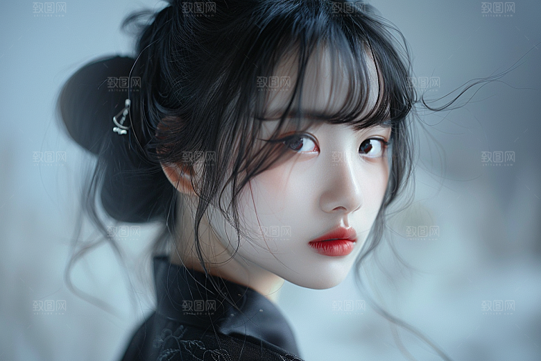 妆造发型唯美彩妆摄影图