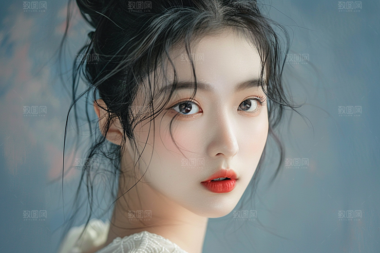 妆造发型人物写真摄影图