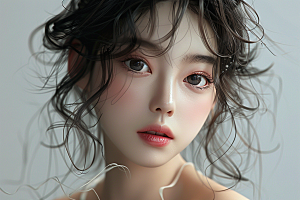妆造发型彩妆唯美摄影图