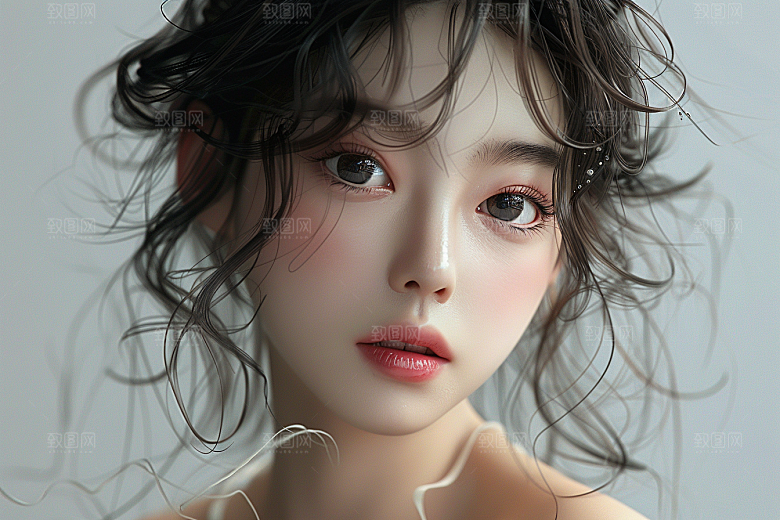 妆造发型彩妆唯美摄影图